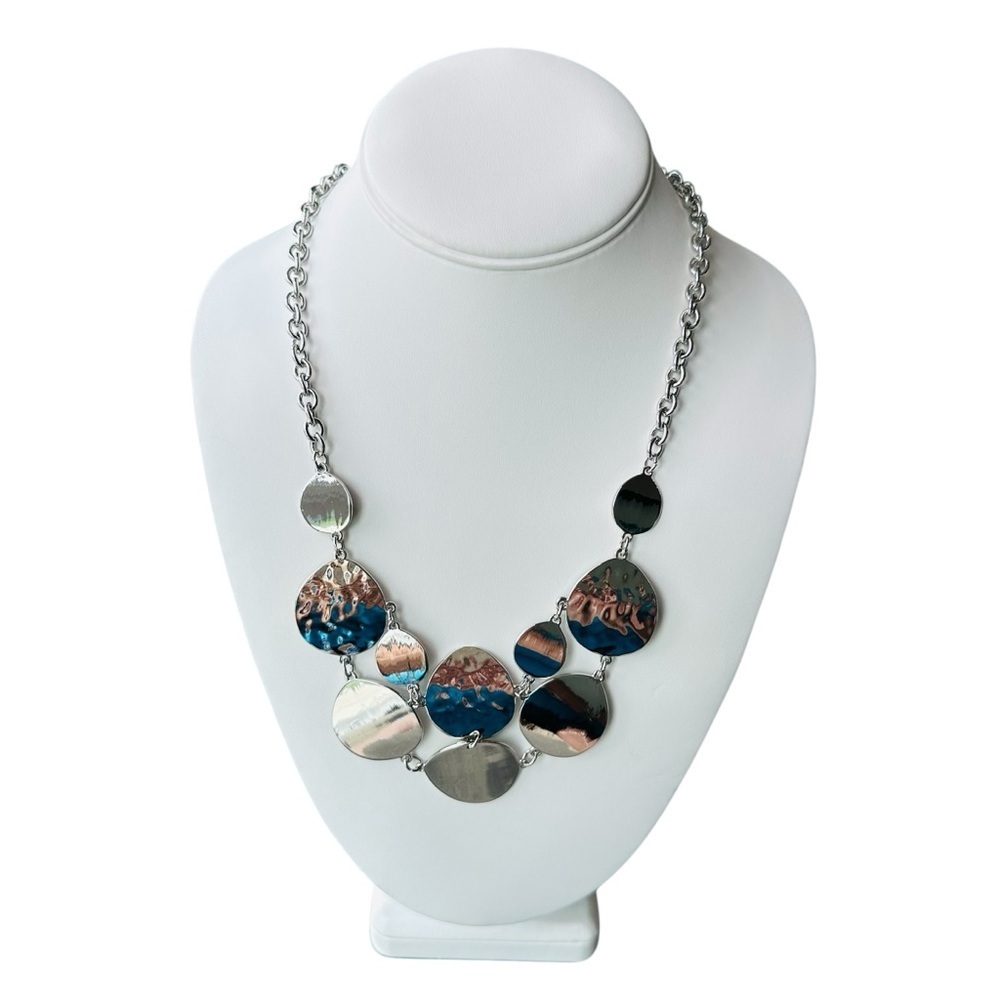 New Directions Silver Tone Statement Necklace
